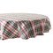 Contemporary Home Living Plaid Christmas Round Tablecloth - 5.75' - Red and Green
